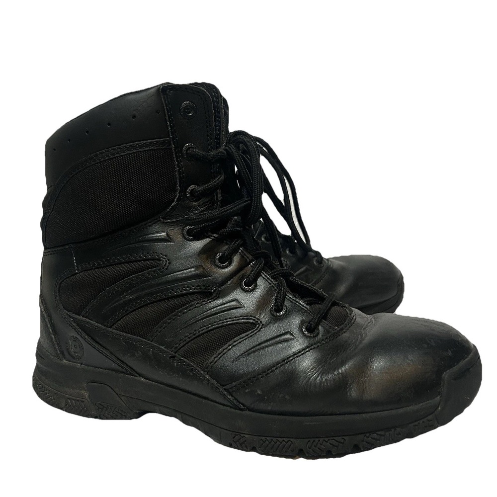 Original S.W.A.T. Classic 8" Side Zip  Leather Boots Black  Men's Size US 10.5